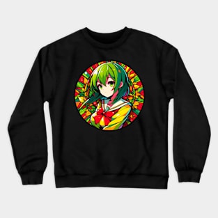 Juneteenth Anime girl Crewneck Sweatshirt